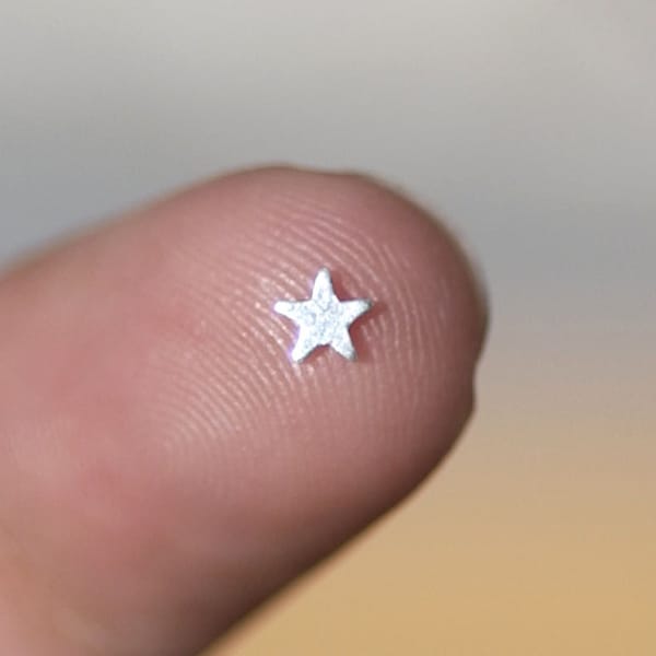 My MOST Tiny Star Classic II Blank Cutout for 3mm 24g Metalworking Soldering Stamping Texturing Blanks- Variety of Metals