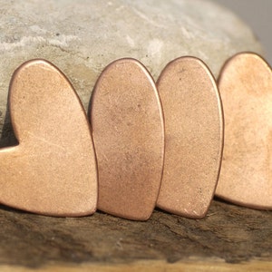 Einseitiges Kupferherz rohling Valentinstag Herzen 27mm x 30mm 20g zum Emaillieren