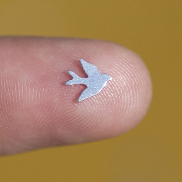 My MOST Tiny Bird Golondrina Blank Cutout for 24g Metalworking Soldering Stamping Texturing Blanks variety of Metals