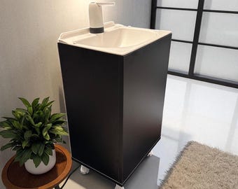 Stazione lavamani mobile compatta, pompa sommergibile