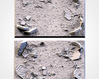 Friedhofsquadratbasis, szenische Basis, 20 x 20 mm bis 100 x 150 mm