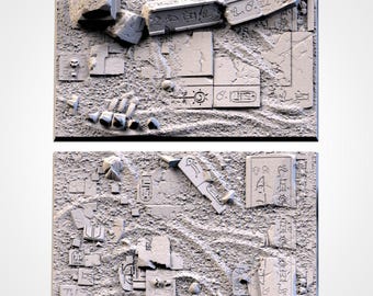 Ägyptische Quadratbasis, szenische Basis, 20 x 20 mm bis 100 x 150 mm