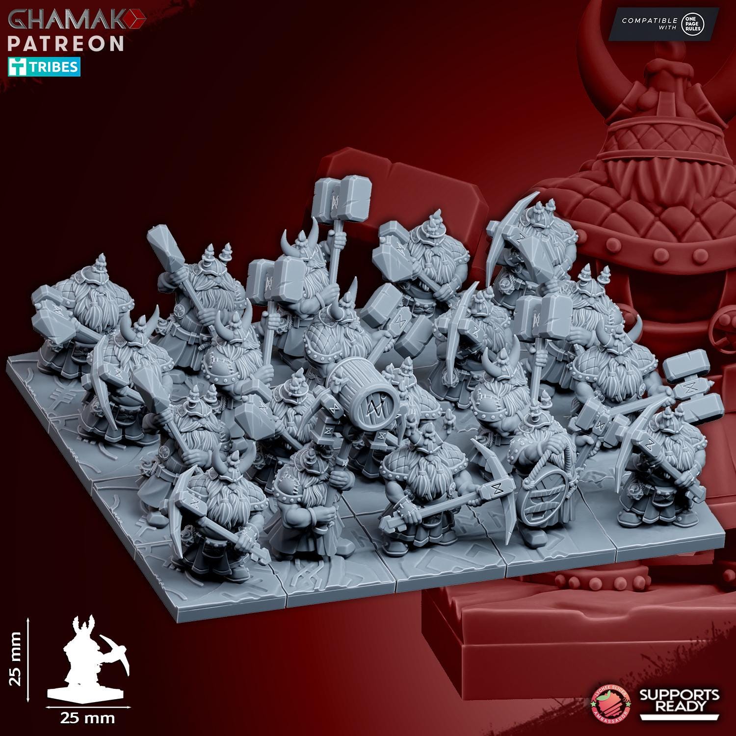 Dwarf Miners with Pickaxes and Hammers, old world proxy, mountain hold warriors with great weapons, dwarven warriors,  fantasy clan throng