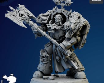 Traitor Lord, champion in heavy armour, grimdark proxy,  heretic captain, exterminator lord