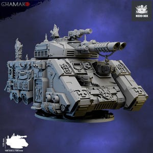 Hover Tank, imperial mbt with heavy weapons, armoured fighting vehicle, grimdark proxy, templar striker attack vehicle