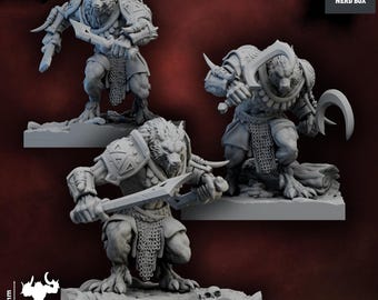 Krieger im Werwolfkrieg, Bodenklauen, Armee der untoten Nekromanten, Schattenwölfe, Leibwölfe, Fantasy Lykanthrop