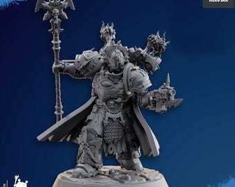 Verderbter Marine Hexenmeister, Verrätermarine in schwerer Rüstung, Chaos Hexer mit Stab, Grimdark Terminator Proxy, Ordens Psyker, Runenkrieger