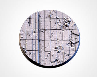 Ruined Palace Round Bases, scenic base, round 25 to 100mm, oval 60x35mm to 170x105mm