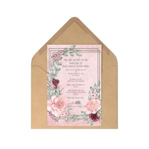 Ensemble de cartes postales, lot de cartes d'invitation de mariage personnalisables - Papeterie, invitations à une fête, une occasion spéciale, notes personnalisées, travaux manuels