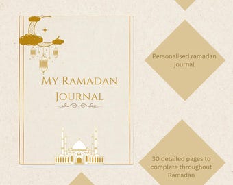 personalised Ramadan journal/planner