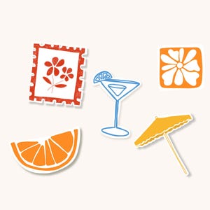 Sommer Doodle Sticker Pack - 5 Sticker