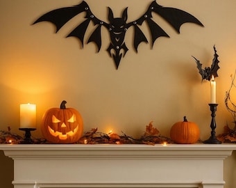 Plywood Halloween Bat Wall Decor – Spooky Home Accent