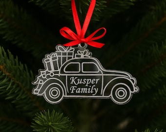 Personalized Acrylic Ornament: Custom Family Name Christmas Decoration