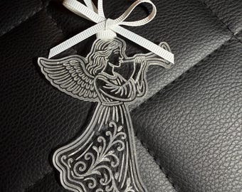 Acrylic Angel Ornament – Elegant Christmas Decoration