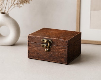 Personalized Wooden Keepsake Box with Engraving, Custom Memory Box, Wedding Keepsake Box, Jewelry Box, Anniversary Gift