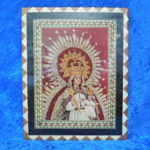 Vintage Madonna and Child * Unique Mary and Jesus Hangable Art