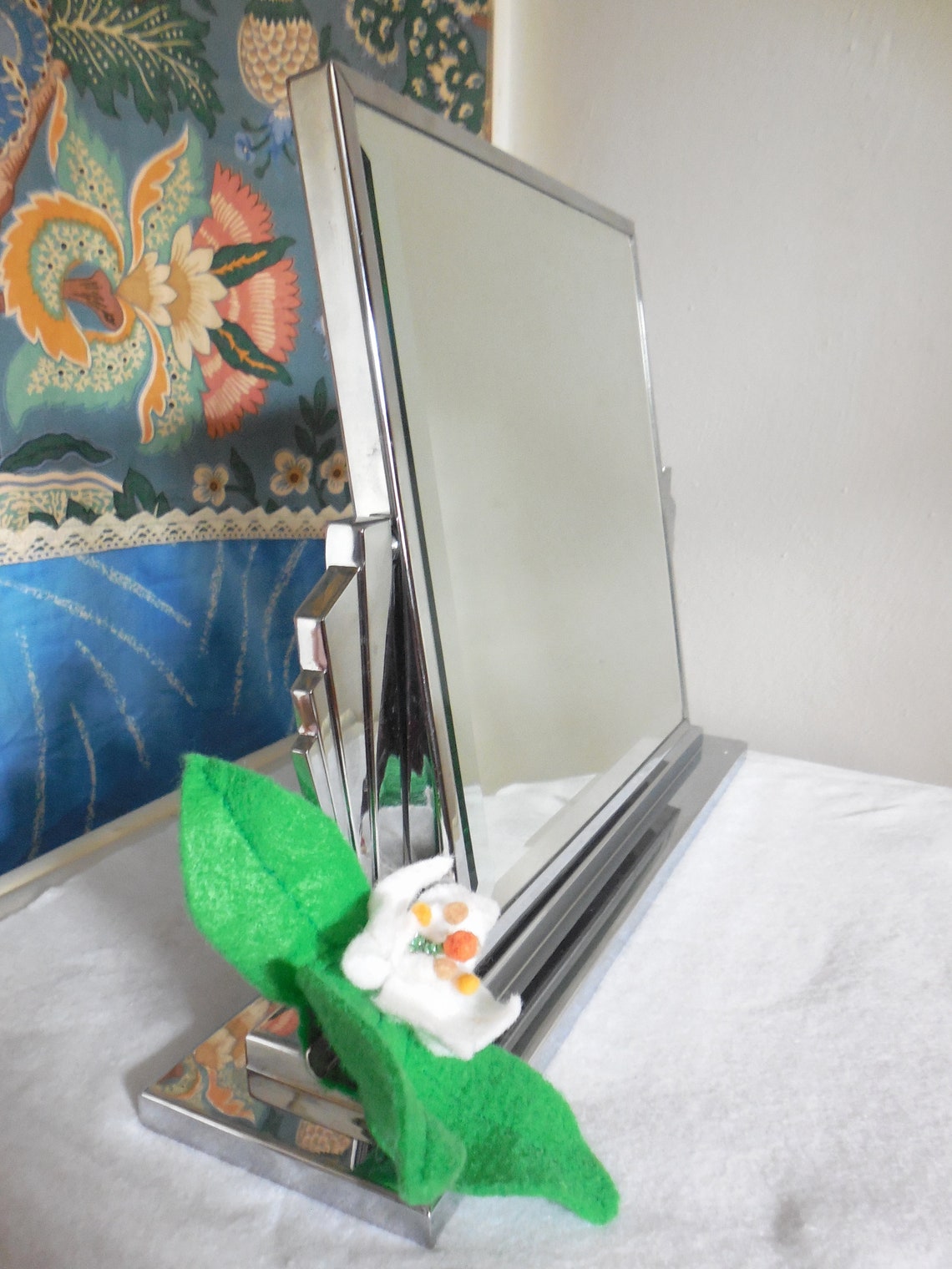 Vintage Silver Dressing Table Mirror Silver Vanity Mirror Etsy