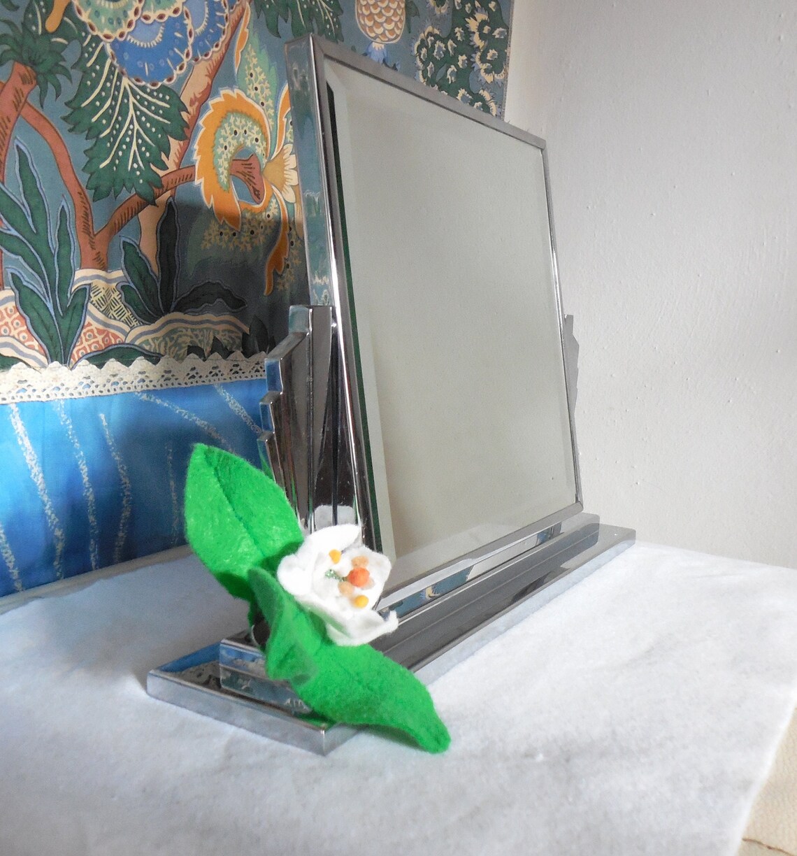 Vintage Silver Dressing Table Mirror Silver Vanity Mirror Etsy