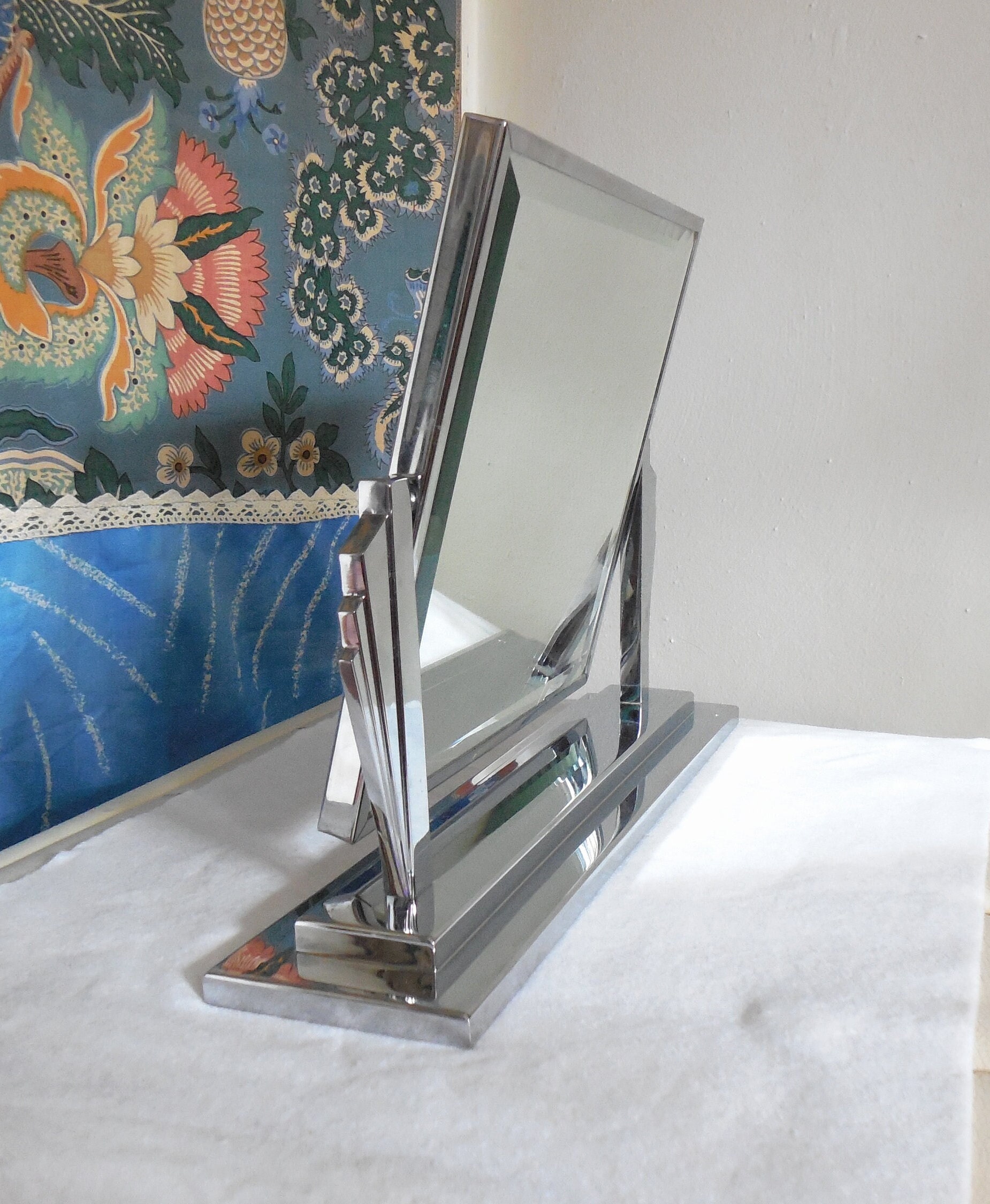 Vintage Silver Dressing Table Mirror Silver Vanity Mirror Etsy