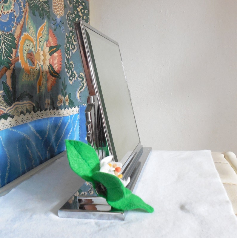 Vintage Silver Dressing Table Mirror Silver Vanity Mirror Etsy