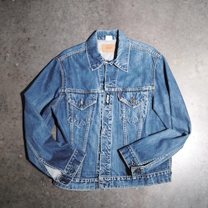 1968-1970 Levi&#39;s Type III truckerjack &quot;Big E&quot; // vintage spijkerjasje jaren 60 gerepareerd maat Medium