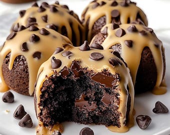Bombas de brownie con masa de galleta y chispas de chocolate