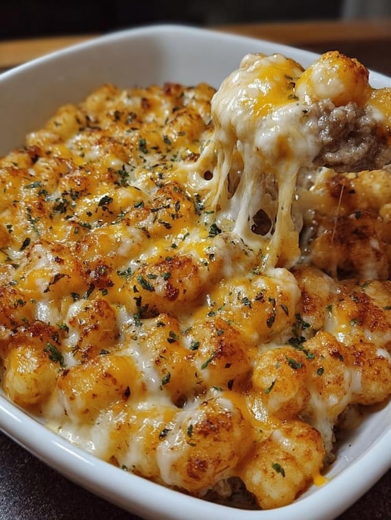 Tater Tot Casserole Recipe Printable PDF Recipe Card Instant