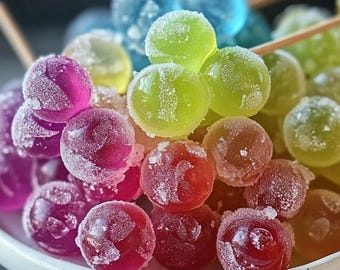 Frozen Candy Grapes With Jello