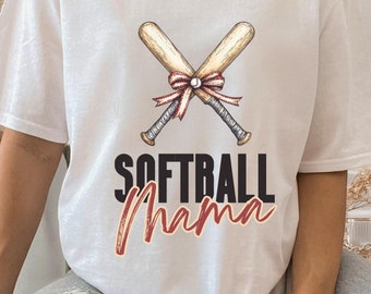 Softball Mama Png, Retro Varsity Design (Digital Download)
