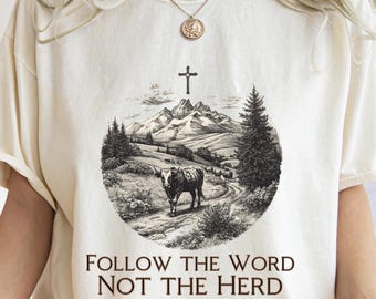 Follow the Word Christian Cowboy PNG, Isaiah 8:11-13 (Digital Download)