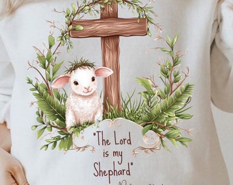 Easter Lamb PNG, Christian Artwork, Lord's Prayer (Digital Download)
