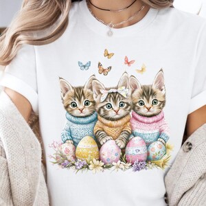 Joli Chat De Pâques Png, Png De Chat De Pâques, Lapin De Pâques Png, Joli Chat De Pâques, Design Sublimation, Chats De Printemps, Coquette De Lapin De Pâques png