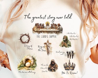 Easter Story PNG, Christian He Is Risen Design (Digital Download)
