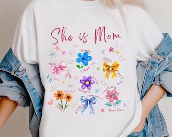 Hon är mamma-kokett png, kristen mamma png, bohemisk blommig mamma png, mamma png, mors dag-present png, vildblommamamma png, bibelverser png