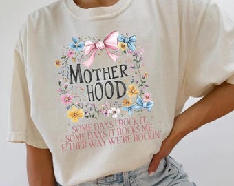 Pink Motherhood Coquette PNG, Floral Mama Design (Digital Download)