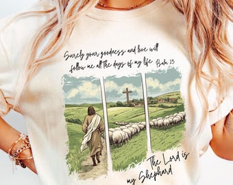 Lord Is My Shepherd PNG, Christian Easter Design (Digital Download)