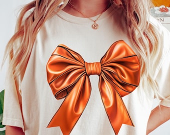 Coquette Basketball Bow PNG, Fall Sublimation Design (Digital Download)