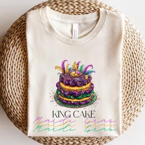 Mardi Gras Cake PNG, Glitter Mardi Gras Png, Mardi Gras King Cake Png, Louisiana Png Beads, New Orleans Carnival, Shirt Glitter Png Kig Cake