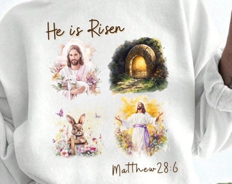 True Ostern PNG, Er ist auferstanden, Jesus Christus (Digital Sublimation)