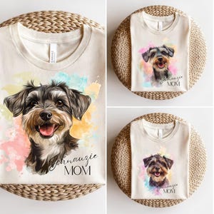 Schnauzer PNG, Cute Dog Clipart, Schnauzer Sublimation Design, Watercolor Dog Printable, Digital Download for Dog Mom Gifts