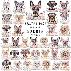 Easter Dog Coquette PNG, Watercolor Easter Dog Bunny ears, Dog Mom Coquette PNG, Easter Day Png, Happy Easter Png, Easter Bunny Dog Bundle