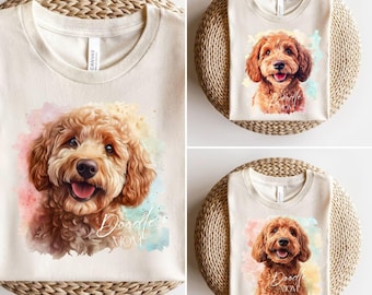 Watercolor Goldendoodle Dog PNG Clipart, Dog Mom Gift (Digital Download)