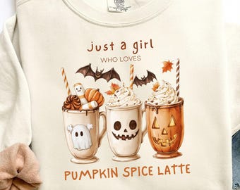 Pumpkin Spice Latte PNG - Halloween Fall Coffee Graphic (Digital Download)