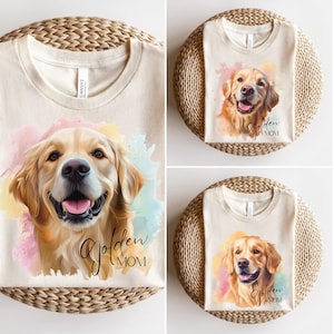 Golden Retriever PNG, Cute Dog Clipart, Golden Retriever Sublimation Design, Watercolor Dog Printable, Digital Download for Dog Lovers