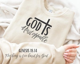 God is Unstoppable SVG PNG, Bible Verse, Christian Cut File (Digital Download)