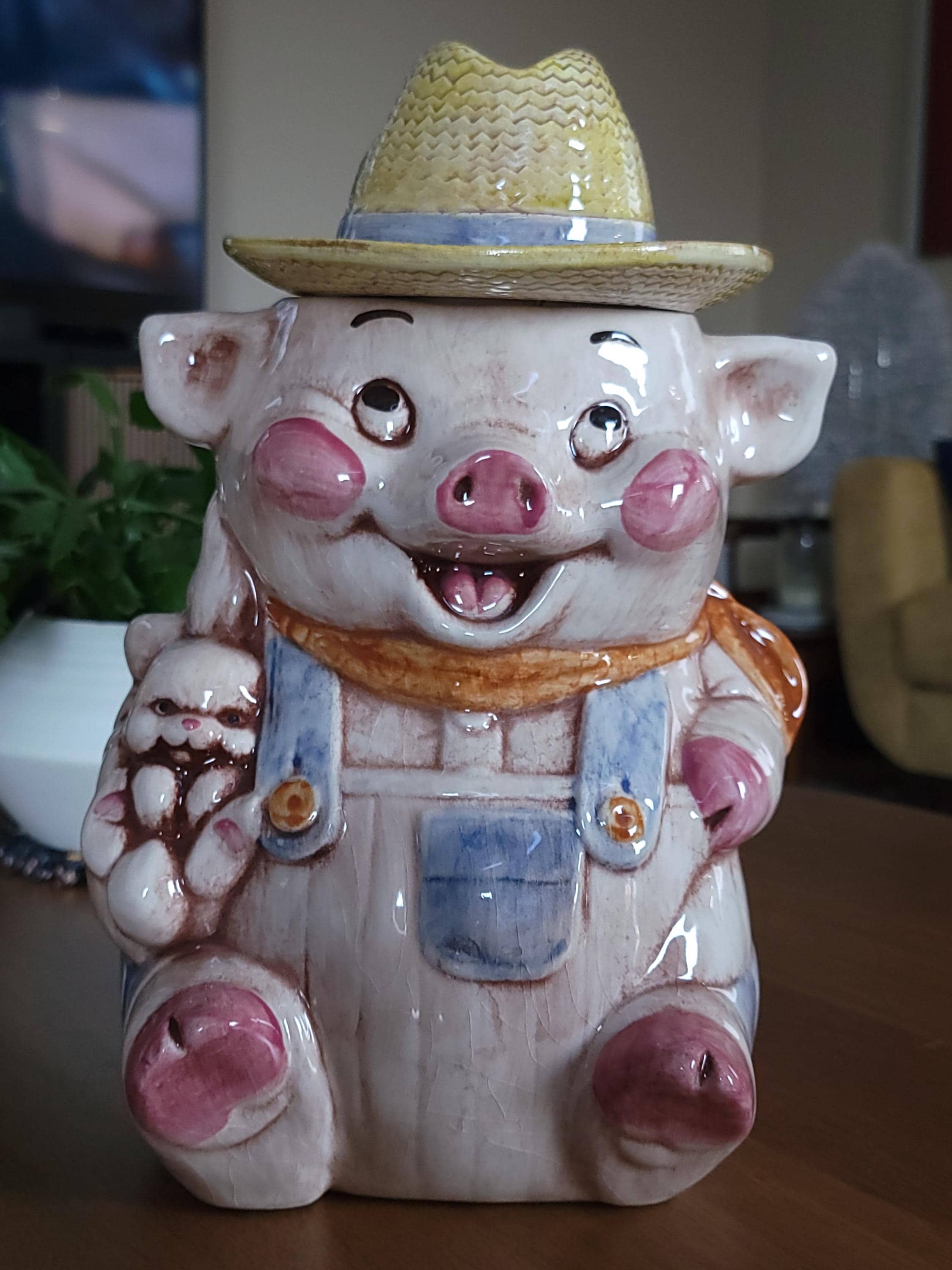 Vintage Pig Cookie Jar - Etsy
