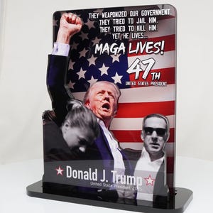 President Trump Fight!, Fight!, Fight! 5x7inch Photo Statuette