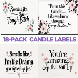 18 Lustiger Freund Kerzenetiketten Bundle, sarkastische Freundschaft Kerzenetiketten, Snarky BFF Kerzenaufkleber, freches Bestie Geschenk, digitaler Download