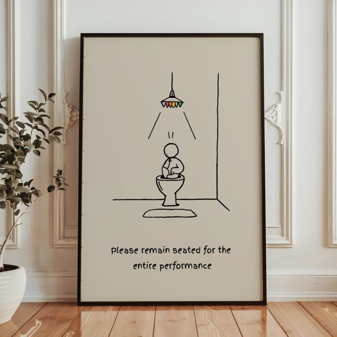 Funny Toilet Print, Funny Bathroom Toilet Sign, Toilet Humor Wall Art ...