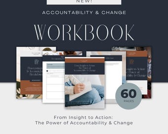 Personal Growth & Change Workbook | counselors, therapist, life coaches, self-help |  self-improvement , accountability worksheets